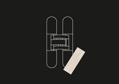 Hinges for a special wall finish